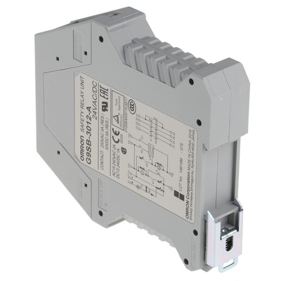 Omron Dual-Channel Emergency Stop Safety Relay, 24V ac/dc, 3 Safety Contacts
