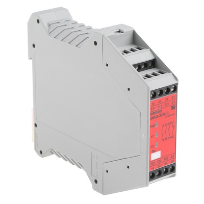 Omron Dual-Channel Emergency Stop Safety Relay, 24V ac/dc, 3 Safety Contacts