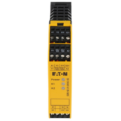 Eaton Dual-Channel Safety Switch/Interlock, Two Hand Control Safety Relay, 24V, 2 Safety Contacts