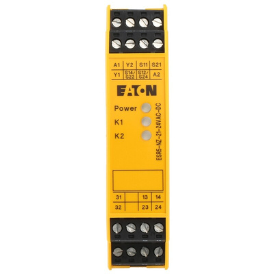Eaton Dual-Channel Safety Switch/Interlock, Two Hand Control Safety Relay, 24V, 2 Safety Contacts