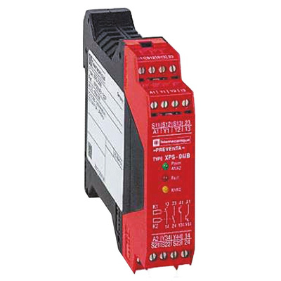 Schneider Electric Single-Channel Safety Switch/Interlock Safety Relay, 24V dc, 2 Safety Contacts