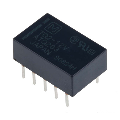 Panasonic PCB Mount Signal Relay, 12V dc Coil, DPDT