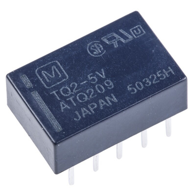 Panasonic PCB Mount Signal Relay, 5V dc Coil, DPDT