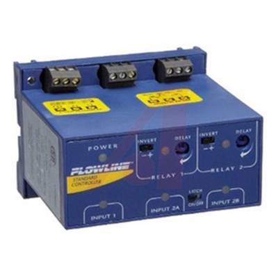 Flowline Switch-Pro Series, Remote Level Controller DIN Rail Mounting Ultrasonic Level Sensor NO/NC, SPDT Relay Output