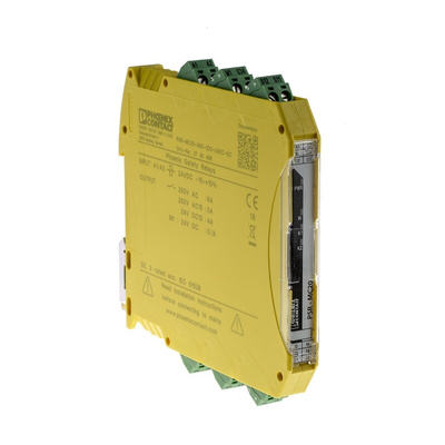 Phoenix Contact Single-Channel Emergency Stop, Safety Switch/Interlock Safety Relay, 24V dc, 3 Safety Contacts