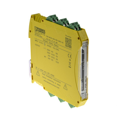 Phoenix Contact Dual-Channel Emergency Stop, Safety Switch/Interlock Safety Relay, 24V dc, 2 Safety Contacts
