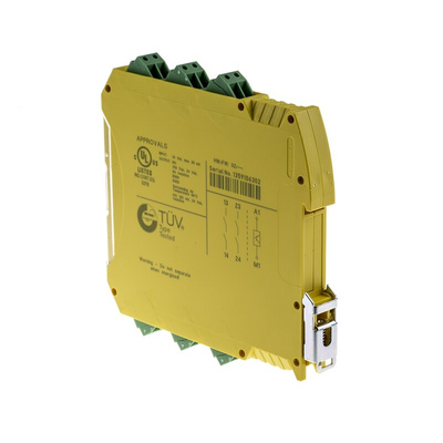 Phoenix Contact Dual-Channel Emergency Stop, Safety Switch/Interlock Safety Relay, 24V dc, 2 Safety Contacts