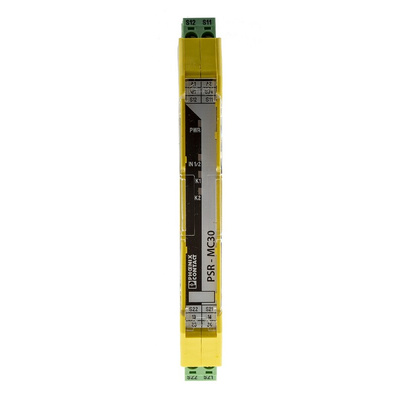 Phoenix Contact Dual-Channel Emergency Stop, Safety Switch/Interlock Safety Relay, 24V dc, 2 Safety Contacts