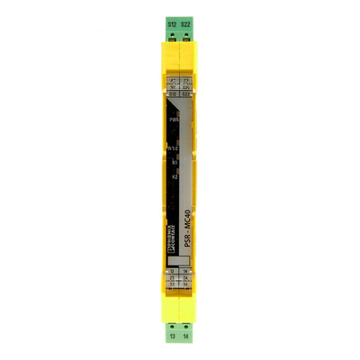 Phoenix Contact Dual-Channel Emergency Stop, Safety Switch/Interlock Safety Relay, 24V dc, 3 Safety Contacts
