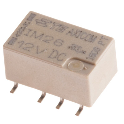 TE Connectivity Surface Mount Signal Relay, 12V dc Coil, 2A Switching Current, DPDT