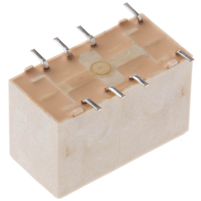 TE Connectivity PCB Mount Signal Relay, 12V dc Coil, 2A Switching Current, DPDT