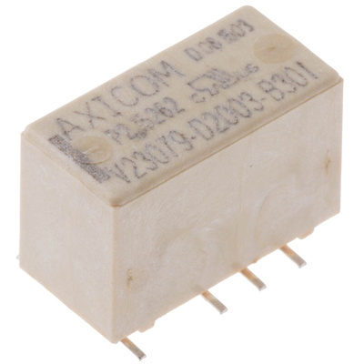 TE Connectivity PCB Mount Signal Relay, 12V dc Coil, 2A Switching Current, DPDT