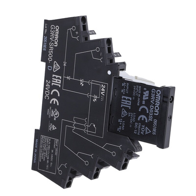 Omron G3RV-SR Series Solid State Interface Relay, 24 V dc Control, 3 A Load, DIN Rail Mount