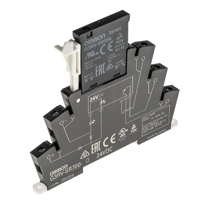 Omron G3RV-SR Series Solid State Interface Relay, 24 V dc Control, 3 A Load, DIN Rail Mount
