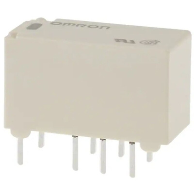 Omron Surface Mount Signal Relay, 12V dc Coil, 2A Switching Current, DPDT