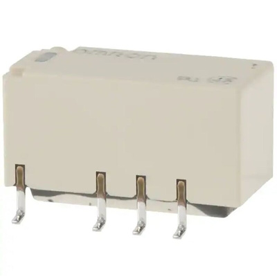 Omron Surface Mount Signal Relay, 12V dc Coil, 2A Switching Current, DPDT