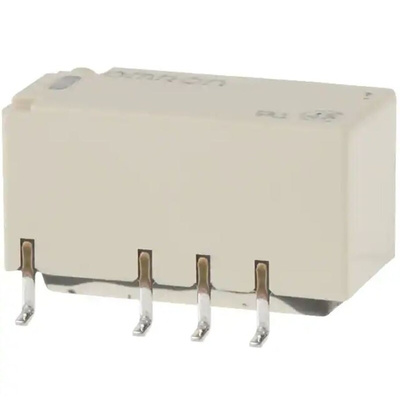 Omron Surface Mount Signal Relay, 5V dc Coil, 2A Switching Current, DPDT