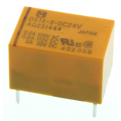 Panasonic PCB Mount Signal Relay, 24V dc Coil, 3A Switching Current, SPST