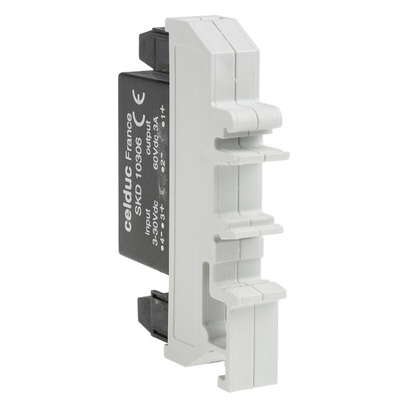 Celduc XK Series Solid State Interface Relay, 30 V Control, 3 A Load, DIN Rail Mount