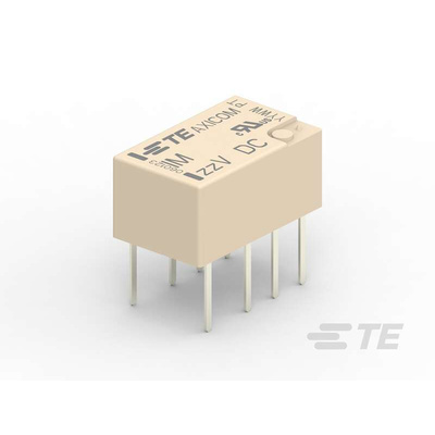 TE Connectivity Surface Mount Signal Relay, 12V dc Coil, 0.4A Switching Current, DPDT