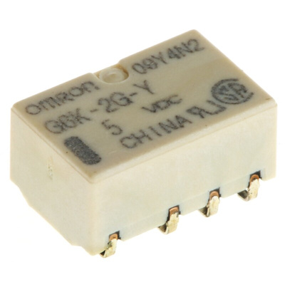 Omron PCB Mount Signal Relay, 5V dc Coil, 1A Switching Current, DPDT