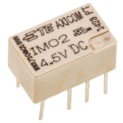 TE Connectivity PCB Mount Signal Relay, 4.5V dc Coil, 2A Switching Current, DPDT