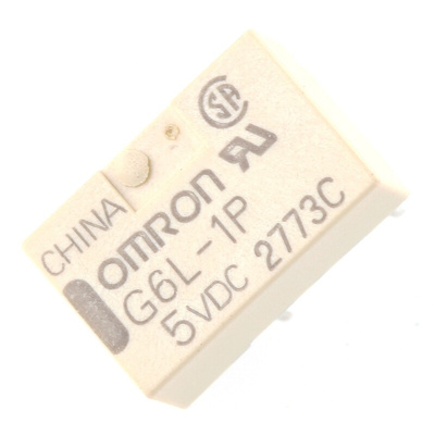 Omron PCB Mount Signal Relay, 5V dc Coil, 1A Switching Current, SPST