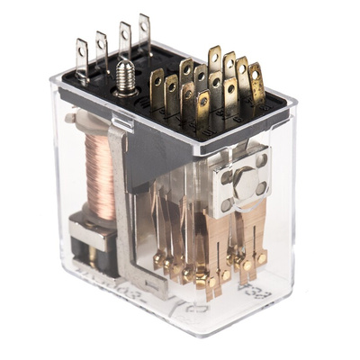 TE Connectivity Plug In Latching Signal Relay, 24V dc Coil, 3A Switching Current, 4PDT