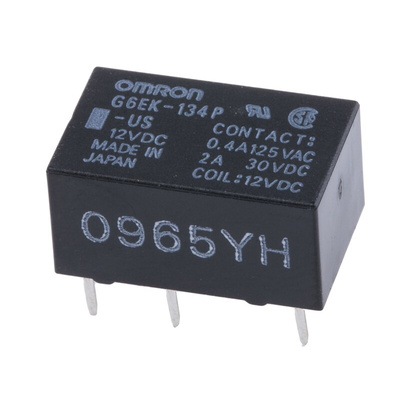 Omron PCB Mount Latching Signal Relay, 12V dc Coil, 3A Switching Current, SPDT