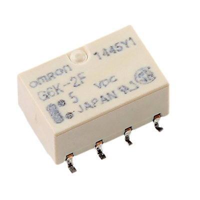 Omron Surface Mount Signal Relay, 5V dc Coil, 1A Switching Current, DPDT