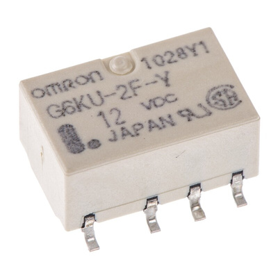 Omron Surface Mount Latching Signal Relay, 12V dc Coil, 1A Switching Current, DPDT