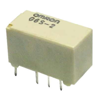 Omron PCB Mount Signal Relay, 9V dc Coil, 2A Switching Current, DPDT