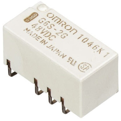 Omron Surface Mount Signal Relay, 9V dc Coil, 2A Switching Current, DPDT
