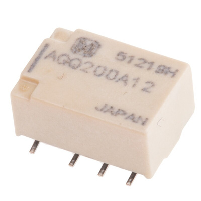 Panasonic Surface Mount Signal Relay, 12V dc Coil, 1A Switching Current, DPDT