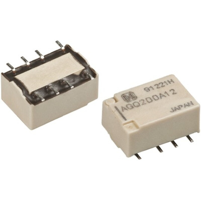 Panasonic Surface Mount Latching Signal Relay, 12V dc Coil, 1A Switching Current, DPDT