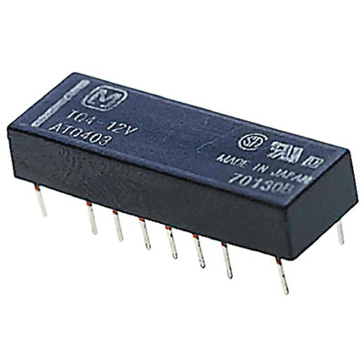 Panasonic PCB Mount Latching Signal Relay, 12V dc Coil, 2A Switching Current, DPDT