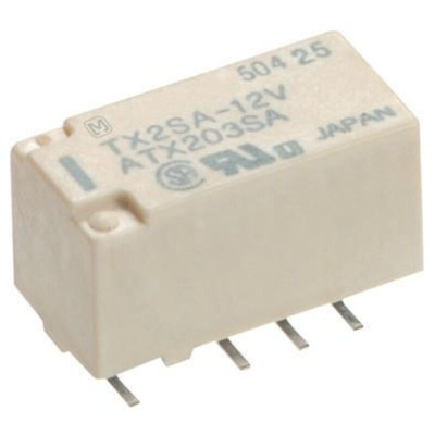 Panasonic Surface Mount Signal Relay, 12V dc Coil, 2A Switching Current, DPDT