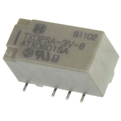 Panasonic Surface Mount Signal Relay, 5V dc Coil, 2A Switching Current, DPDT