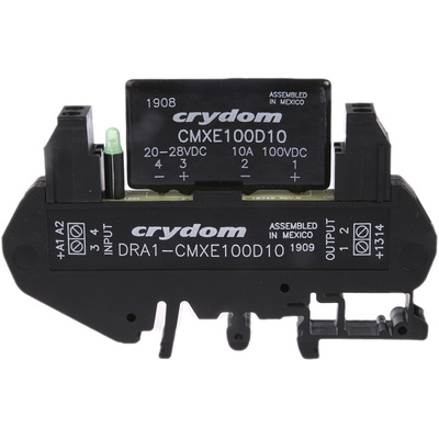 Sensata / Crydom DRA Series Solid State Interface Relay, 28 V dc Control, 8 A Load, DIN Rail Mount