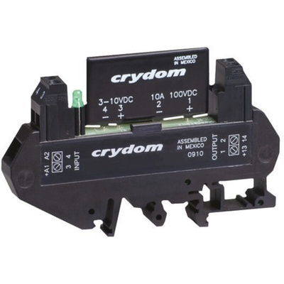 Sensata / Crydom DRA1 CMX Series Solid State Interface Relay, 28 V dc Control, 3 A Load, DIN Rail Mount