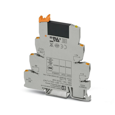 Phoenix Contact PLC-OPT-5DC/24DC/2/ACT Series Solid State Interface Relay, 6 V ac/dc Control, DIN Rail Mount