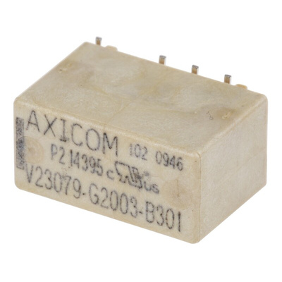 TE Connectivity PCB Mount Signal Relay, 12V dc Coil, 2A Switching Current, DPDT