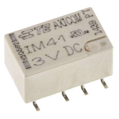 TE Connectivity Surface Mount Latching Signal Relay, 3V dc Coil, 2A Switching Current, DPDT