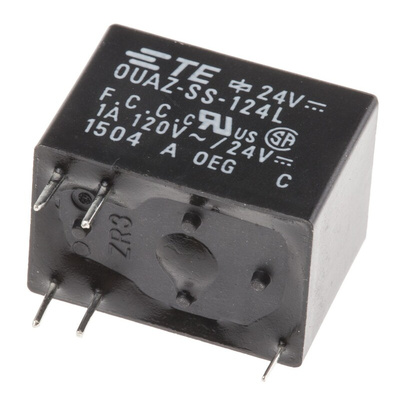 TE Connectivity PCB Mount Signal Relay, 24V dc Coil, 2A Switching Current, DPDT