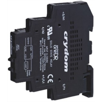 Sensata / Crydom Solid State Interface Relay, 36 V rms Control, 12 A rms Load, DIN Rail Mount