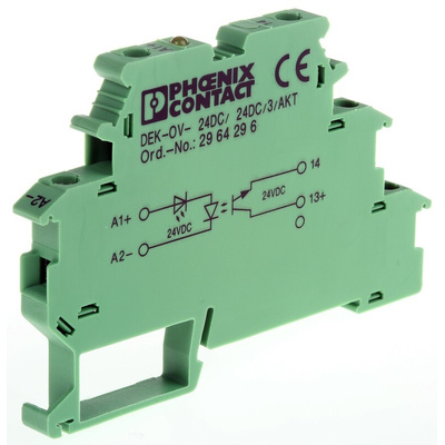 Phoenix Contact DEK-OV- 24DC/24DC/3/AKT Series Solid State Interface Relay, 3 A Load