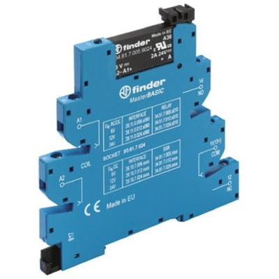 Finder Series 39 Series Solid State Interface Relay, 6.6 V Control, 6 A Load, DIN Rail Mount