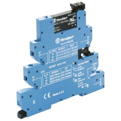 Finder Series 39 Series Solid State Interface Relay, 13.2 V dc Control, 6 A Load, DIN Rail Mount