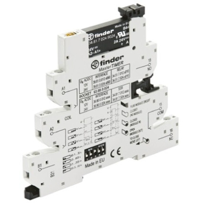 Finder Series 39 Series Solid State Interface Relay, 26.4 V ac/dc Control, 2 A Load, DIN Rail Mount