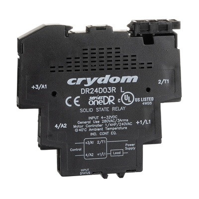 Sensata / Crydom SeriesOne DR Series Solid State Interface Relay, 32 V dc Control, 3 A Load, DIN Rail Mount